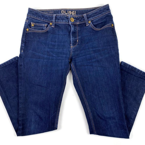 DL1961 Angel Jeans Mid Rise Skinny Ankle Blue Mariner 1214 Comfort Womens sz 28 - Picture 13 of 13
